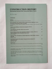 The International Journal of the Construction History Society Vol 37 No. 1 2002