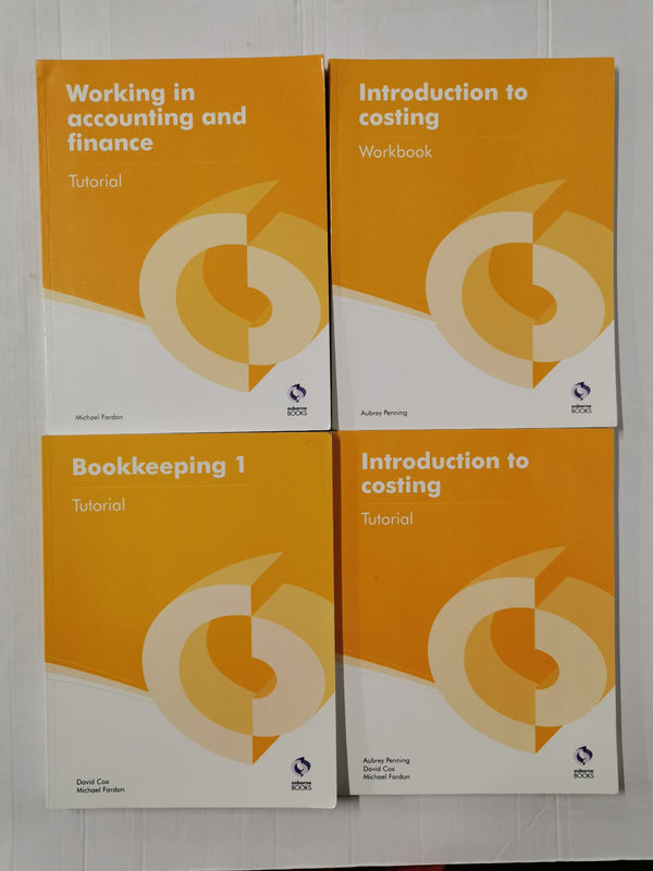 4 Costing, Bookkeeping, Accounting & Finance Tutorial & Workbooks (AAT Level 2)
