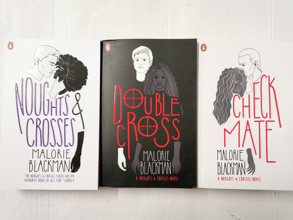 3 x Malorie Blackman books: Noughts & Crosses, Double Cross, Checkmate
