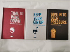 Keep Your Gin Up, Time to Down Wine & Give in to Beer Pressure 3 Book Set