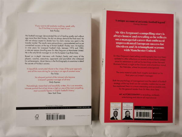 ALEX FERGUSON My Autobiography & Quiet Genius: Bob Paisley 2 Book Bundle