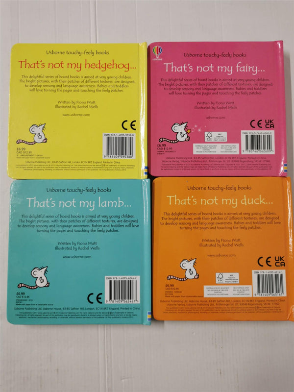 That's Not My 4 Book Bundle - Hedgehog, Lamb, Duck, Fairy By Fiona Watt