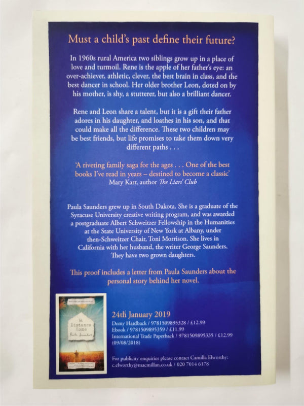 The Distance Home by Paula Saunders Proof Edition