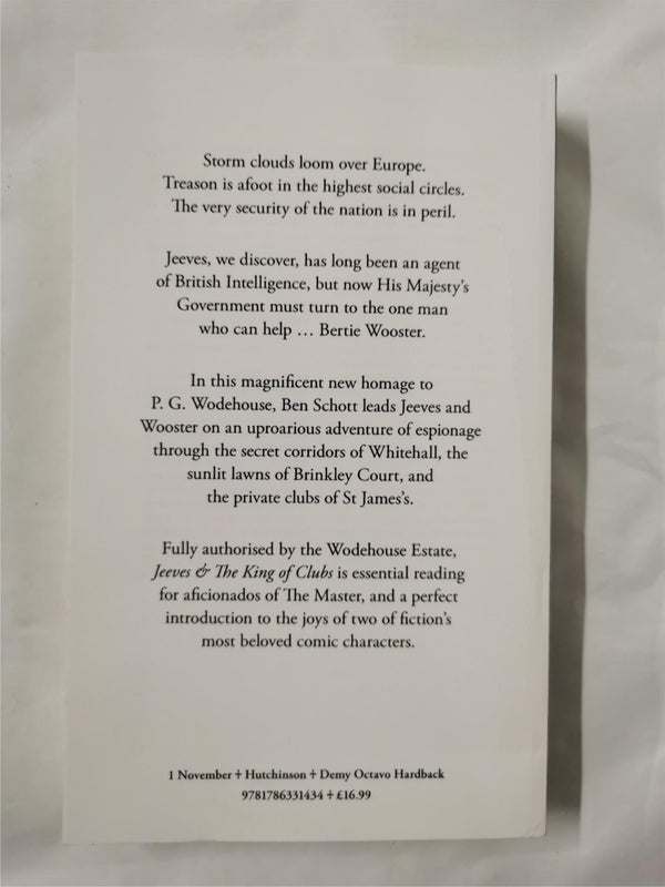 Jeeves and the King of Clubs by Ben Schott (Hardcover, 2018) Proof Copy