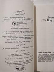 Jeeves and the King of Clubs by Ben Schott (Hardcover, 2018) Proof Copy