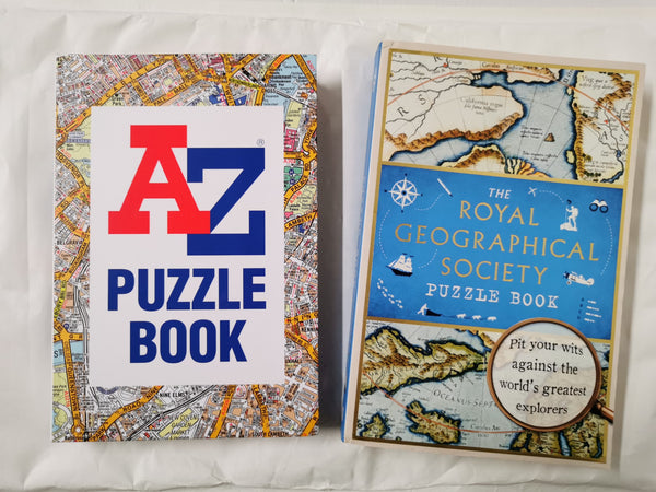Puzzle books! The Royal Geographical Society Puzzle Book & A-Z Puzzle Book