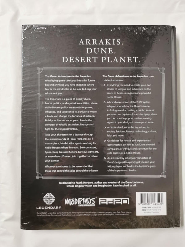 Dune: Standard Edition Core Rulebook - Adventures in the Imperium