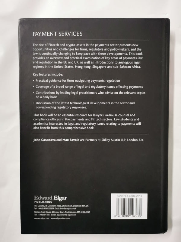 Payment Services Law & Practice by John Casanova Elgar Financial Law & Practice
