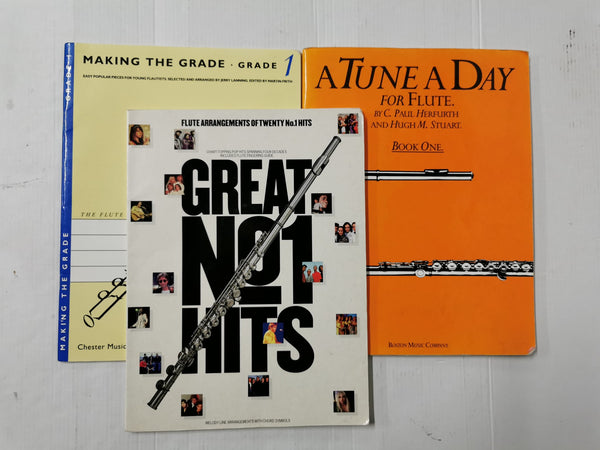 Bundle 3 Flute Music Books Incl. A Tune a Day for Flute, Making the Grade