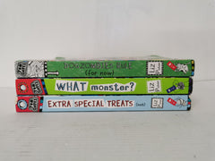 3 Tom Gates books: Extra Special Treats, DogZombies Rule & What Monster?