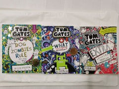 3 Tom Gates books: DogZombies Rule, Extra Special Treats & What Monster?