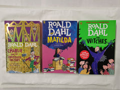 3 Roald Dahl Books - Charlie & the Chocolate Factory, The Witches & Matilda
