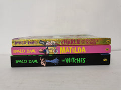 3 Roald Dahl Books - Charlie & the Chocolate Factory, The Witches & Matilda
