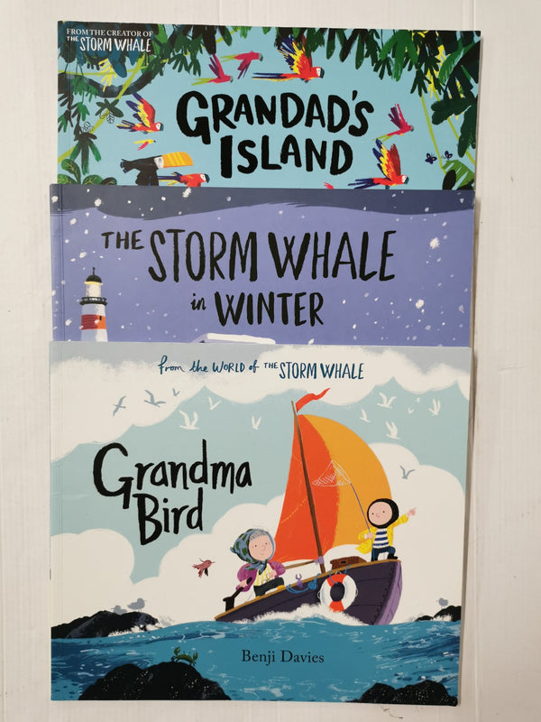 Grandad's Island, The Storm Whale in Winter & Grandma Bird by Benji Davies