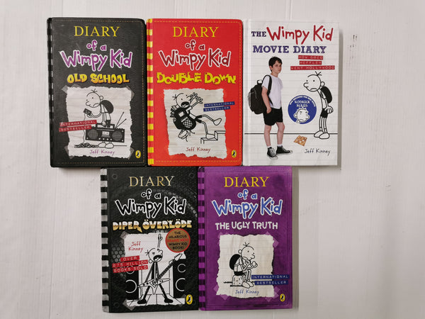 *Bundle* 5 x Diary Of A Wimpy Kid Books by Jeff Kinney (Hardback)