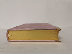 Pale Pink Velvet Quran with Gold Metallic Edges