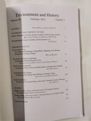 Environment and History Vol. 29 No. 1 February 2023 ISSN 0967-3407