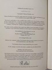 Joseph Anton: A Memoir by Salman Rushdie (Hardcover, 2012) First Edition