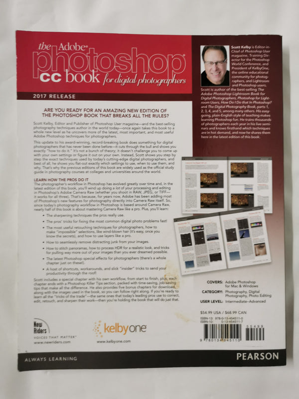 The Adobe Photoshop CC Book for Digital Photographers by Scott Kelby (Pb, 2017)