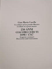 UN TRIBURTO AD UN GRANDE MAESTRO 250 ANNI GIACOMO CERUTI by GIAN MARIA CASELLA