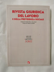 Rivista Giurdica Del Lavoro Luglio-settembre 3/2022