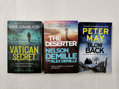 Bundle of 3 Thrillers: The Vatican Secret, Blowback & The Deserter