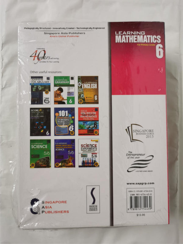 6 Books/Set SAP Learning Mathematics Book Grade 1-6