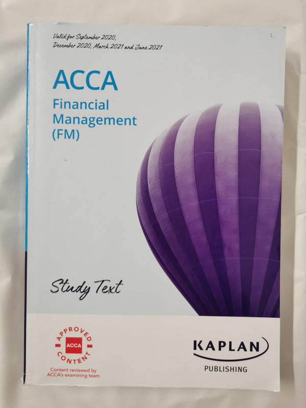 FINANCIAL MANAGEMENT (FM) - STUDY TEXT Paperback by KAPLAN