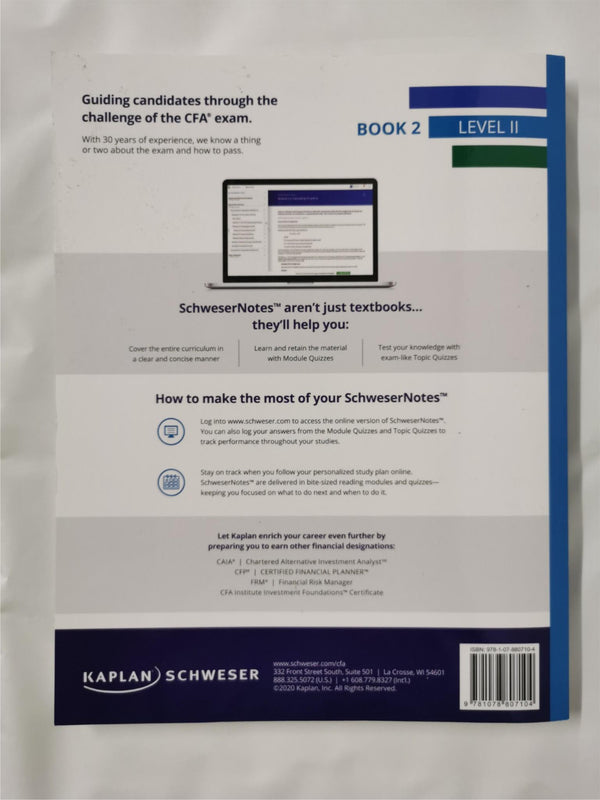 CFA Level II Book 2 SchweserNotes Financial Reporting and Analysis & Corporate