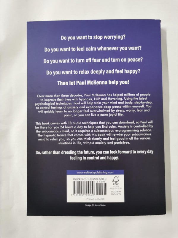 Freedom From Anxiety Paperback by Paul McKenna (Signed)