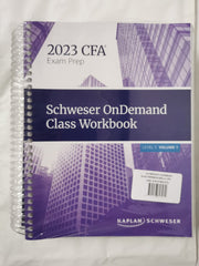 2023 CFA Exam Prep Level II Volume 1 and 2 by Kaplan Schweser Workbook
