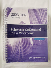 2023 CFA Exam Prep Level II Volume 1 and 2 by Kaplan Schweser Workbook