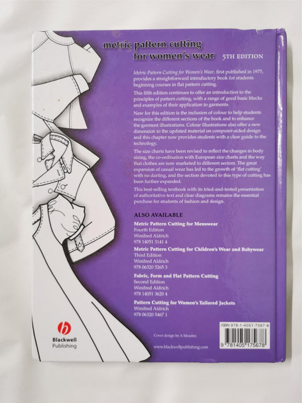 Metric Pattern Cutting for Women's Wear by Winifred Aldrich (Hardcover, 2008)