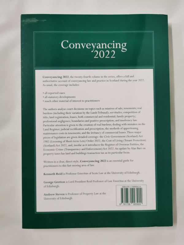Conveyancing 2022 by Kenneth Reid, George Gretton & Andrew Steven