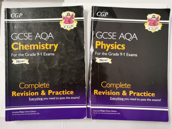New GCSE Chemistry & Physics AQA Complete Revision & Practice *Damaged*