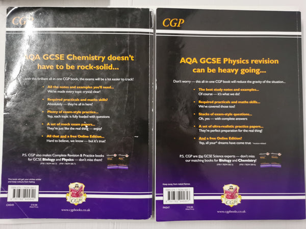 New GCSE Chemistry & Physics AQA Complete Revision & Practice *Damaged*