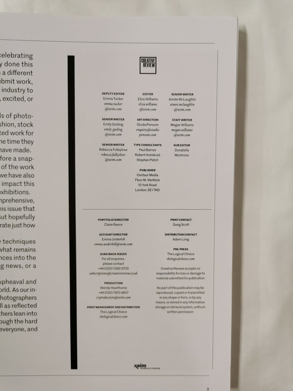 CREATIVE REVIEW The Photography Annual 2022 Vol 42, Issue 6 DEC 2022-JAN 2023