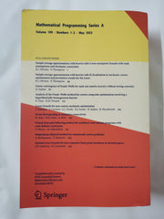 Mathematical Programming Series A Volume 199 Numbers 1-2 May 2023