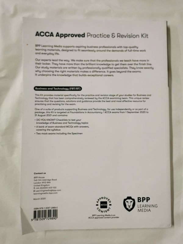 FIA Foundations in Management Accounting FMA (ACCA F1) Practice and Revision Kit