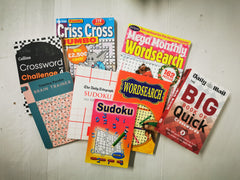 Bumper Bundle of 8 Mixed Puzzle Books *Unused* - Wordsearch, Crossword, Sudoku