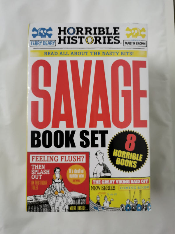 Horrible Histories Savage 8 Book Collection Set By Terry Deary Paperback