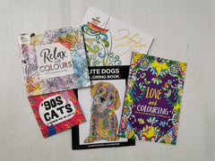 ADULT COLOURING BOOKS X 5 Book Bundle, Mixed Selection of Mandalas, Nature etc