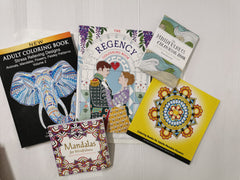 ADULT COLOURING BOOKS X 5 Book Bundle, Mixed Selection of Mandalas, Nature etc
