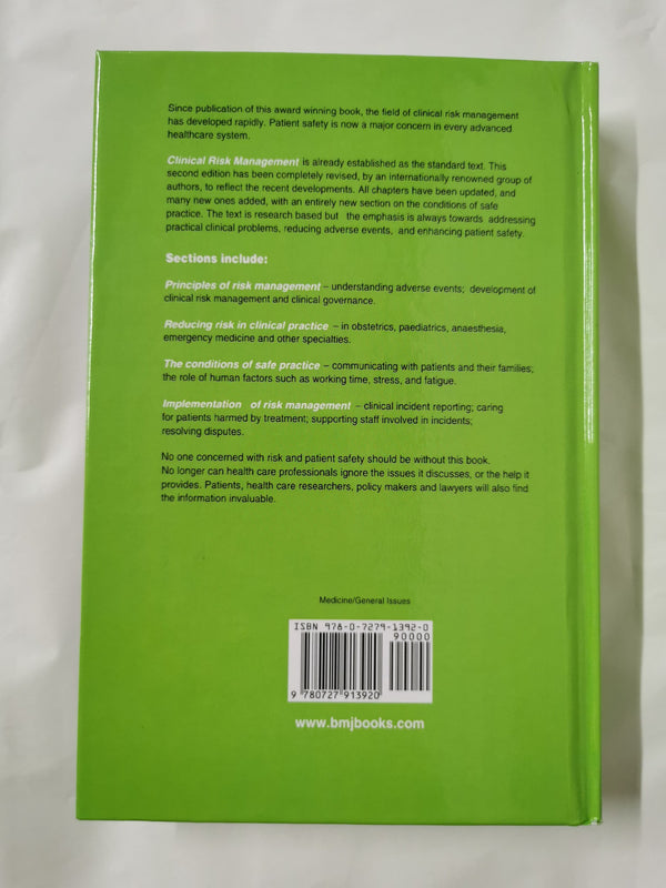Clinical Risk Management : Enhancing Patient Safety by John Williams