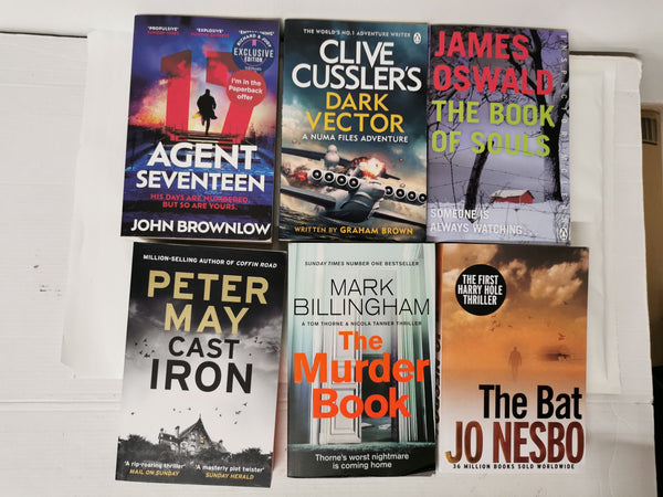 *Bundle* 6 Thrillers - Includes Clive Cussler, Peter May, Mark Billingham & More