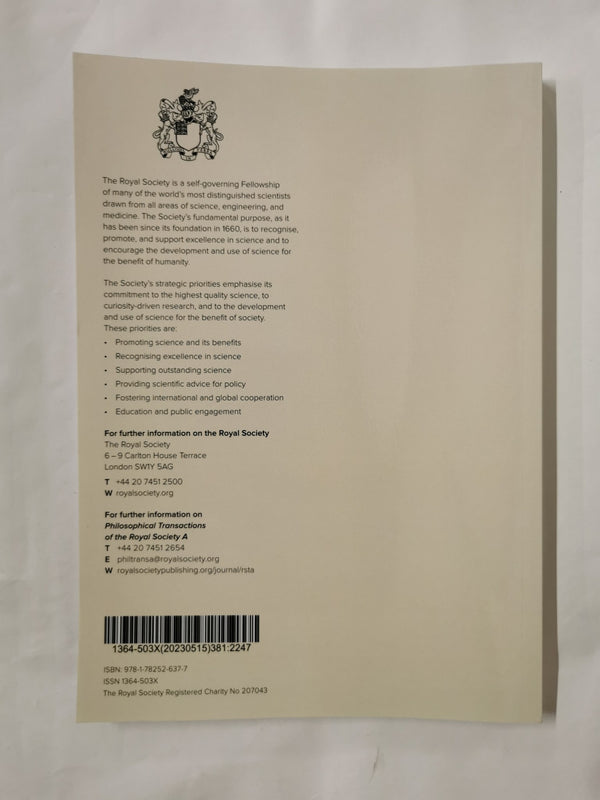 PHILOSOPHICAL TRANSACTIONS OF THE ROYAL SOCIETY A Vol 381. Issue 2247 May 23