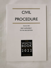 Civil Procedure 2022: First supplement to 2022 edition The White Book Service