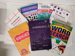 Bumper Bundle of 8 Mixed Puzzle Books *Unused* - Wordsearch, Crossword, Sudoku