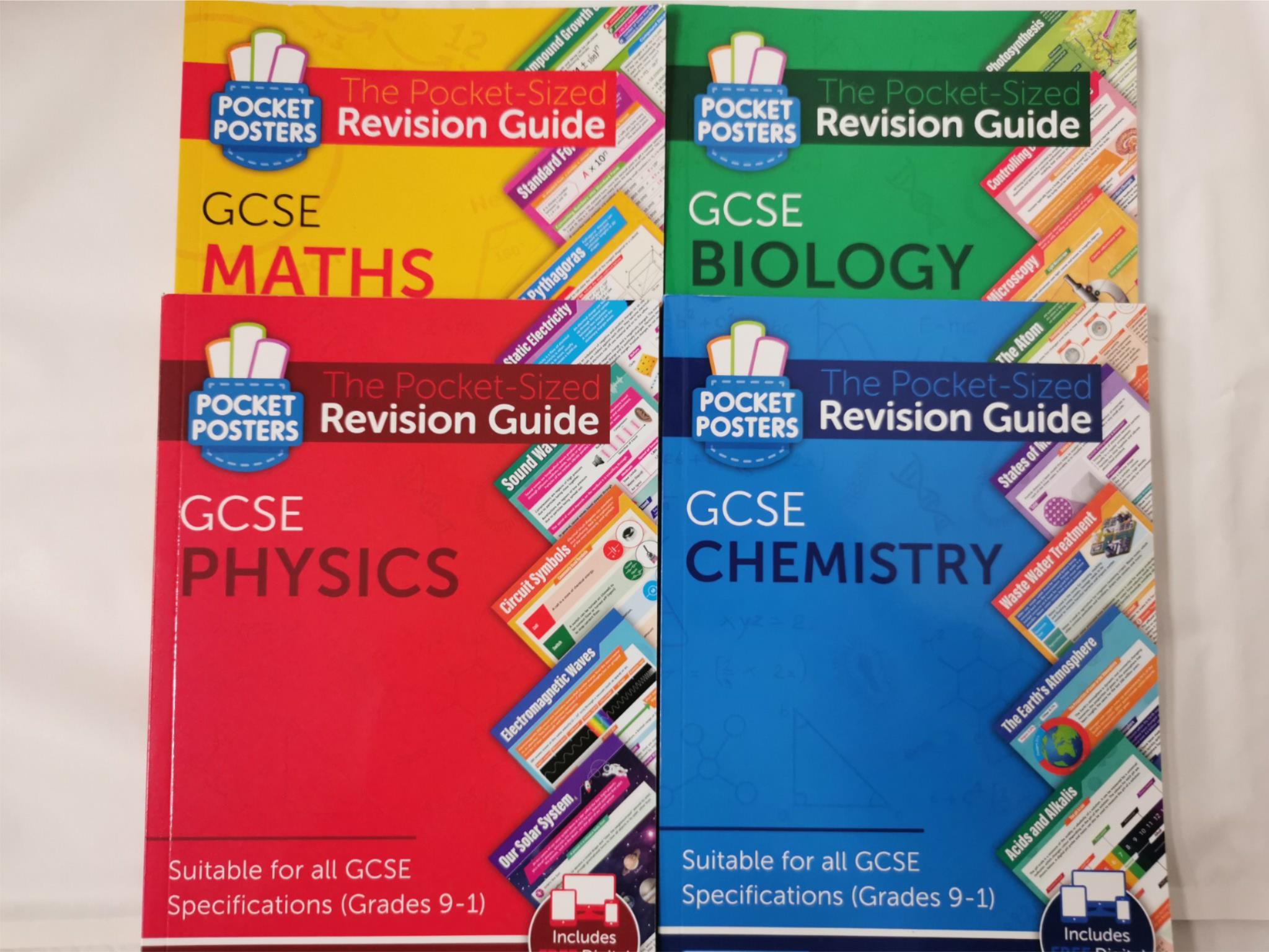 GCSE Chemistry, Physics, Biology & Maths Higher | Pocket Posters ...