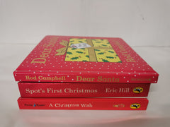 3 Baby / Toddler Touchy Feely Picture Lift the Flap Board Books Christmas Themed